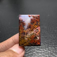 Scenic Moss Agate Cabochon 31x21x6mm High Quality 45.5 ct