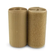 4 Inch Wide Beige Sew on Hook and Loop Tape Non-Adhesive 1 Yd Length Beige Ny...