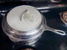 GRISWOLD LARGE LOGO CHROME NICKEL #8 CHICKEN PAN 777 WITH SELF BASTING LID 1098A
