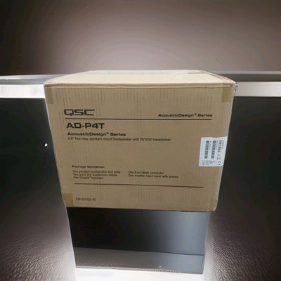 QSC AD-P4T-Wht (White) 4.5'' Two-way pendant speaker, 70/100V transformer