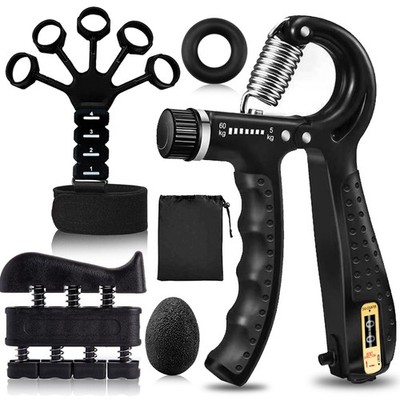 Grip Trainers, Including Forearm Strengtheners, Finger Black 