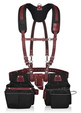 NUTUCH Nylon and Leather Tool Belt with Suspender | Electrician Tool Belts