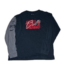 Nike Chicago Bulls Long Sleeve Shirt SZ M Jordan Basketball Court side
