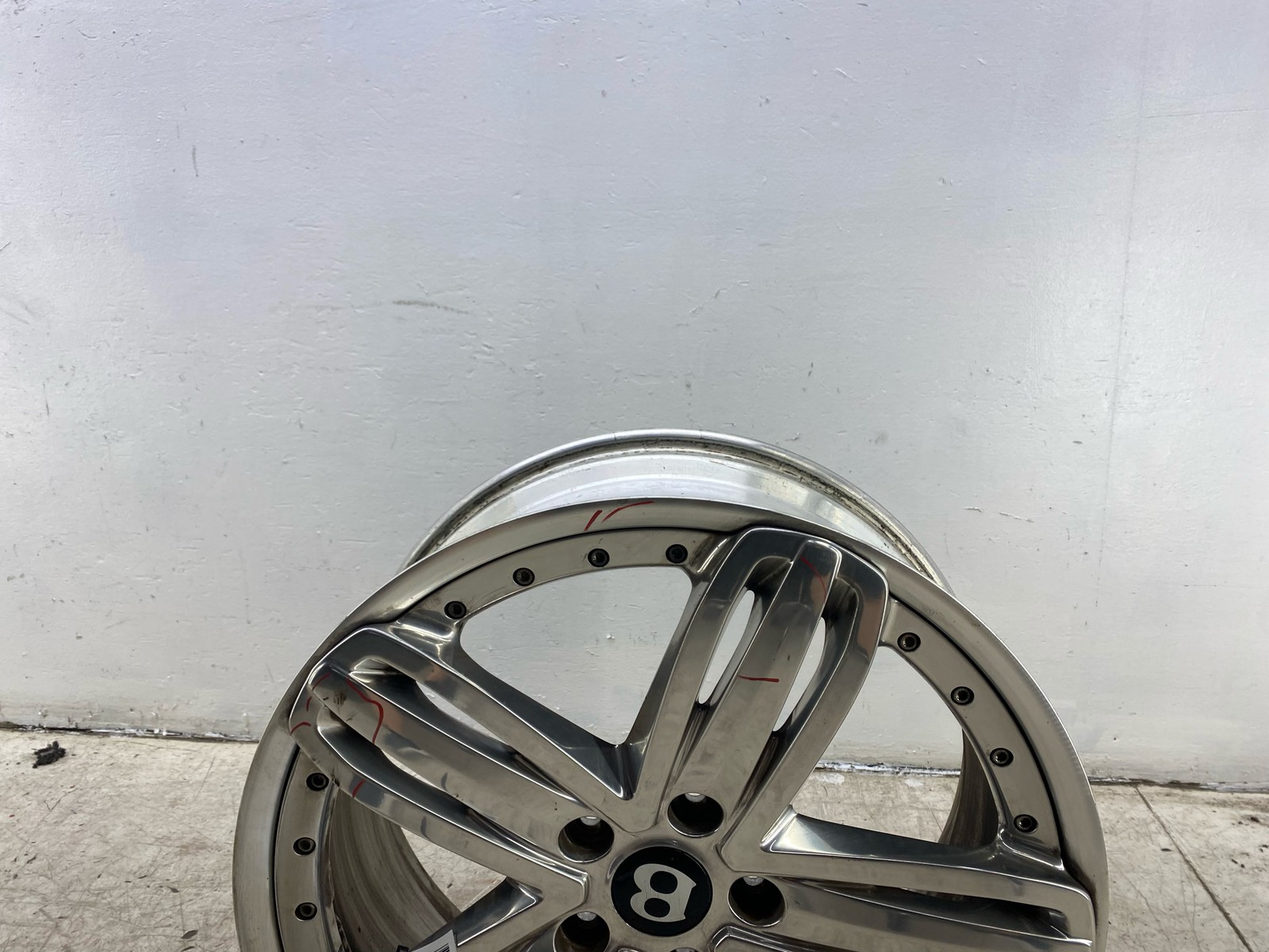 2010-2020 BENTLEY MULSANNE OEM 21X9 5 TRIPLE CHROME SPOKE ALUMINUM WHEEL RIM