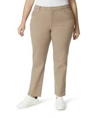 Gloria Vanderbilt Plus Size Amanda Slimming Twill Straight-Leg Jeans Women's 20W