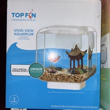 Top Fin Vivid View Aquarium 3 Gallon Unique Design