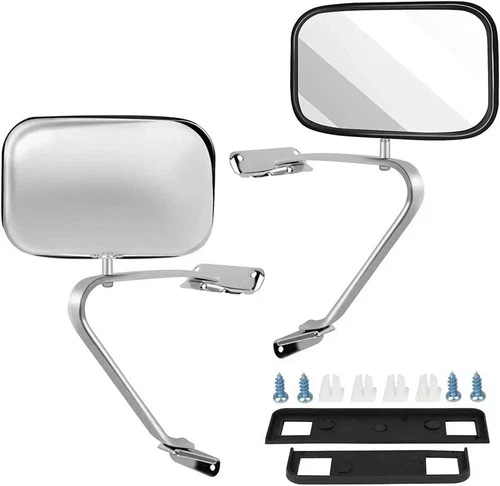 Replacement Manual Towing Mirrors for 80-95 Ford F150 F250 F350 Pickup Truck