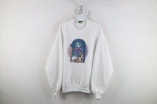 Vintage 90s Womens Large Christmas Night Teddy Bear Crewneck Sweatshirt USA