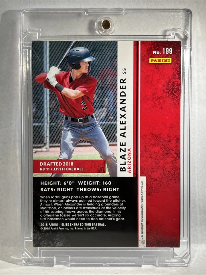 2018 Panini Elite Extra Edition - Blaze Alexander 199 Aspirations Autograph /100 - Image 2 of 2