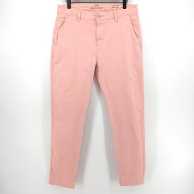 Levi's Mens Chino Pants XX Chino Slim Taper 32x30 Peach Pink Casual Smart