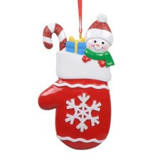 Personalized Baby Mitten Christmas Ornament - Snow Baby Ornament - Toddler Gl...
