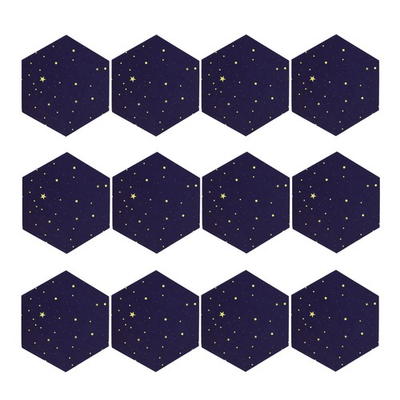 #ad #ad 12 Pack Starry Hexagon Acoustic PanelsSound Proofing PaddingSound6195 $20.77