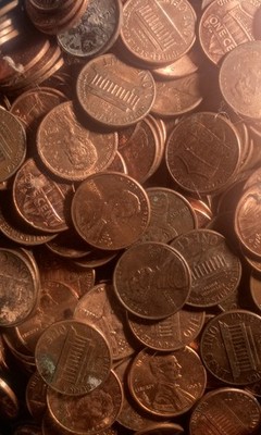1500 Unsearched Pennies Bulk Copper Zinc may contain some wheat pennies