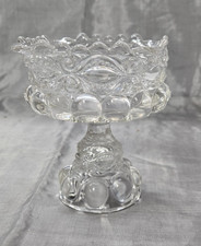 Antique EAPG Dalzell Gilmore Leigh Leighton EYEWINKER Compote Centerpiece HTF ec