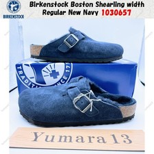 Birkenstock Boston Shearling width Regular New Navy 1030657 Unisex Size