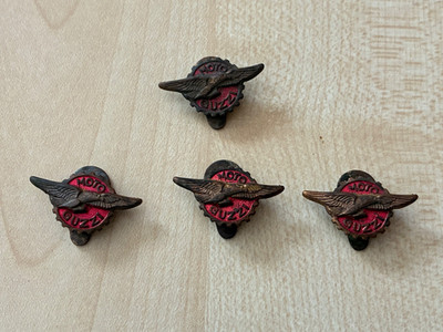 4x MOTO GUZZI - Genuine OMEA Milano - Lapel Button / Cufflink / Pin / Pin