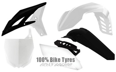Yamaha YZF250 2010 2011 2012 2013 OEM Racetech Plastic Kit WHITE/BLACK - VARIOUS
