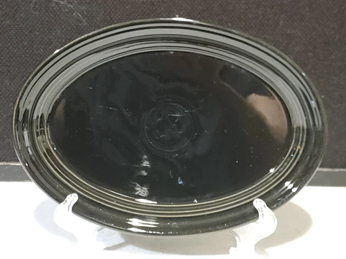 1- Fiesta Small Oval Platter Plate Dish Black 9 5/8"