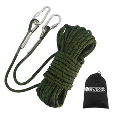 NewDoar 10mm 3/8in Climbing Rope w/Hooks - High Strength Accessory Cord
