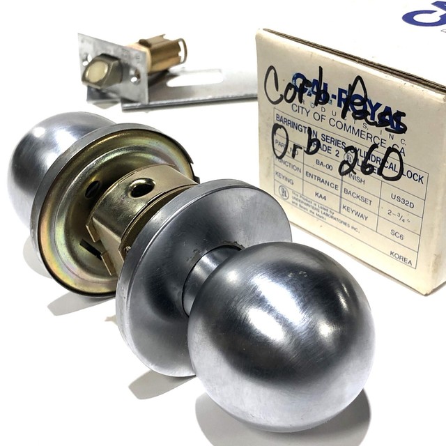 ^ Corbin Russwin Commercial Passage Orb Door Knob 26D Satin Nickel