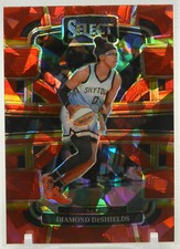 2024 Panini Select WNBA - Concourse Red Ice Prizm #100 Diamond DeShields