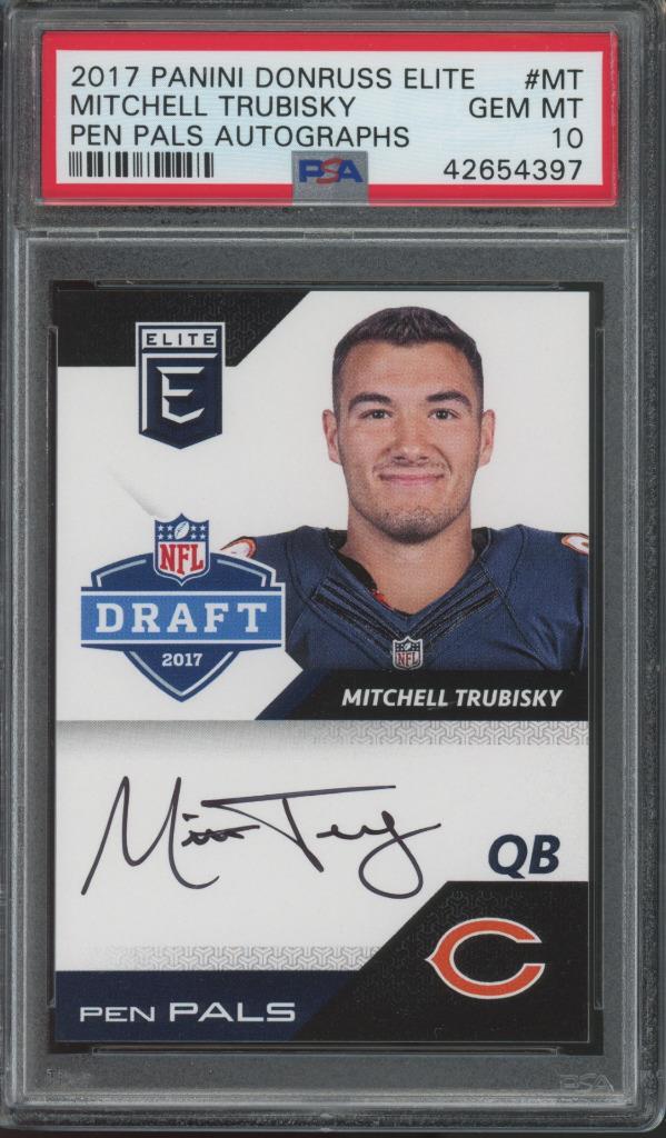 Mitchell Trubisky Panini Donruss Elite Pen Pals Autographs #MT Base
