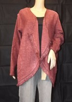 Ulla Popken ~ 42+ 42/44 ~ Rot Weinrot ~ Jacke Strickjacke Cardigan Offene Form
