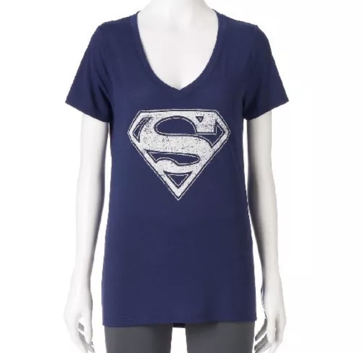 Women's Superman Logo V-Neck T-shirt Sizes S