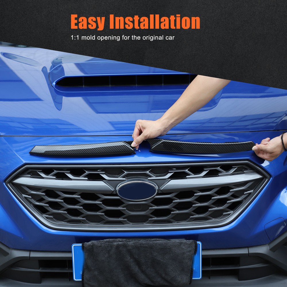 ABS Carbon Car Front Center Griller Trim Accessories Strip For Subaru WRX 2022+