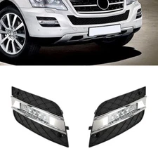 For Benz W164 ML350 2009 2010 2011 LED DRL Daytime Running Lights Fog Lamps Pair