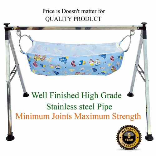 Premium sturdy ghodiyu indian style folding cradle  with Light protection cover  - 第 1/23 張圖片