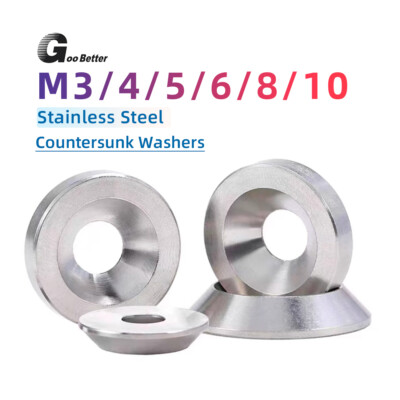 M3M4M5M6M8M10 Stainless Steel Screws Cup Washers Countersunk Finishing  Washer | eBay