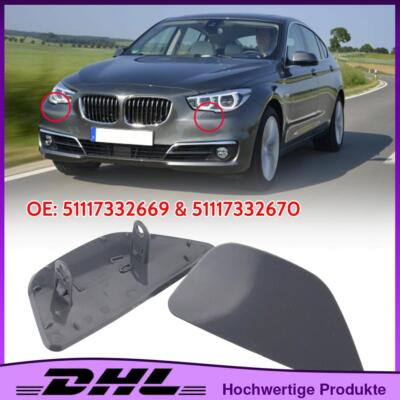 2x L+R Scheinwerferreinigungsanlage Düsenabdeckkappe Für BMW 5er F07 13-16 NEU