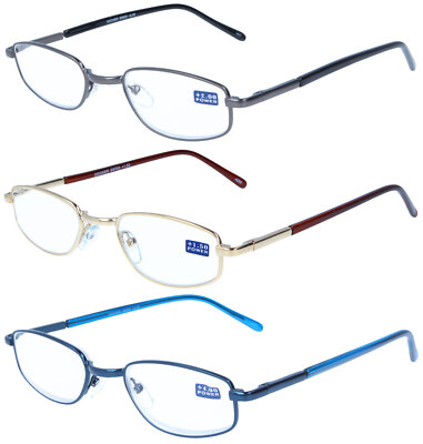 Klassische Metall-Lesebrille DOCKER mit Federscharnier +1,00 bis +4,00 | NEU+OVP