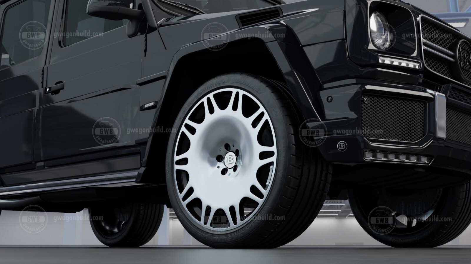 22x10 BRABUS BLCK MACHINE WHEELS RIMS TIRES MERCEDES G-WAGON G55 G500 G550 G63 G