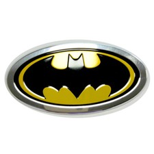 112mm Yellow Batman Logo Emblem Car Dark Knight Bat Front Rear Trunk Lid Badge