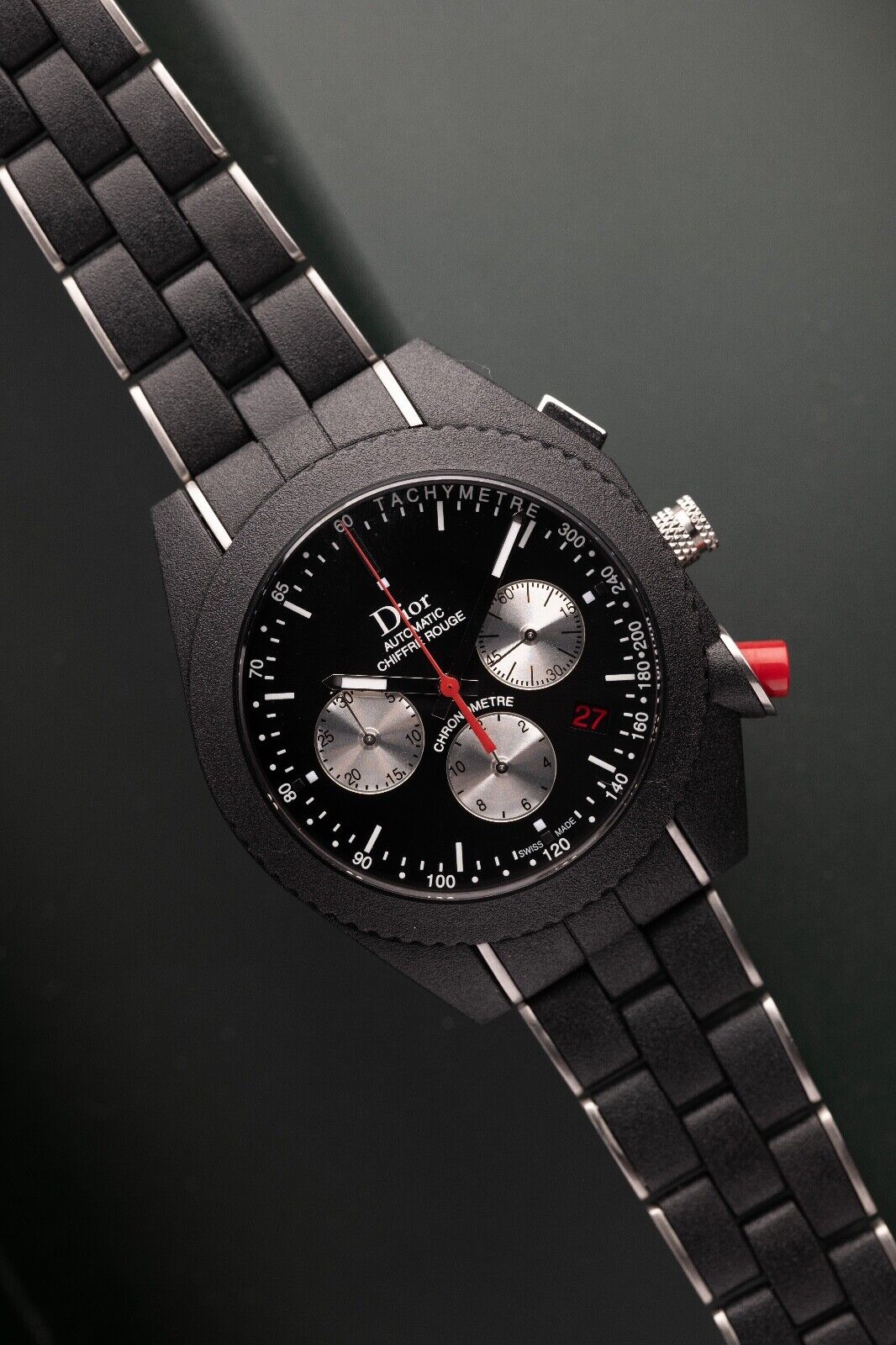Dior Homme A05 'Black Time' Chiffre Rouge Chronograph Watch Hedi Slimane  Chrono