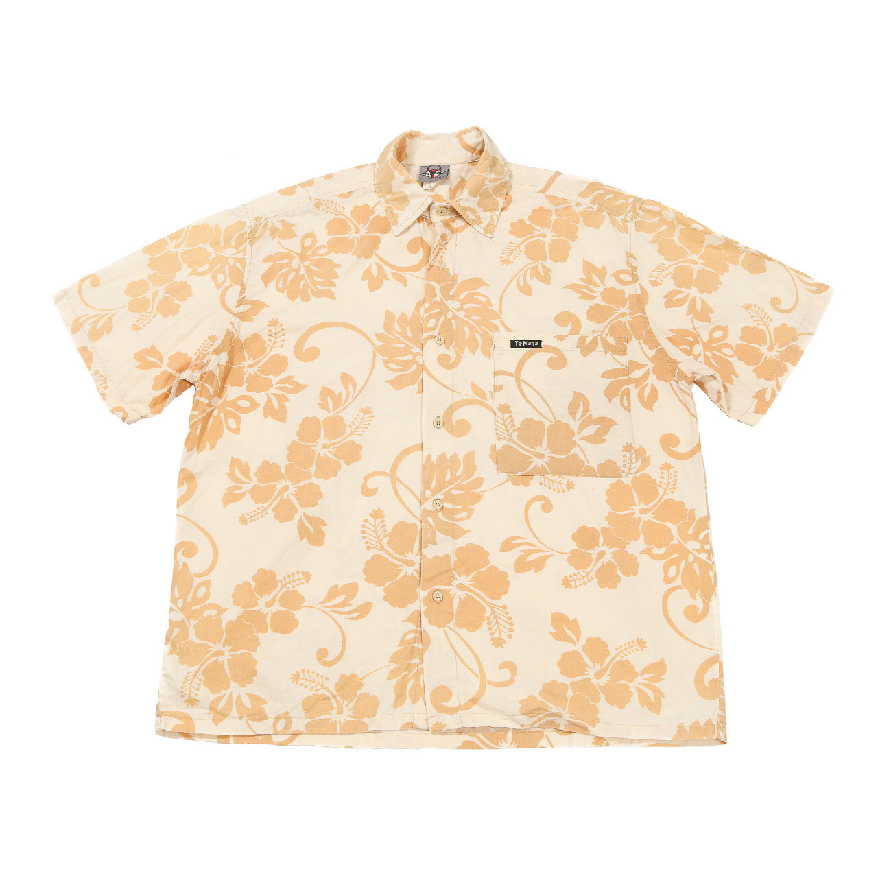 Te Mana Camisa Hawaiana Grande Aloha Retro Hibisco Auténtico Tahití 00s