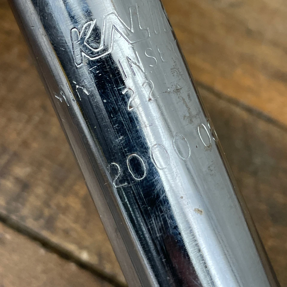 Tija de sillín BMX Old School Kalin 22,2 mm 13,75" cromada años 90 80 recta Foto 3 de 4