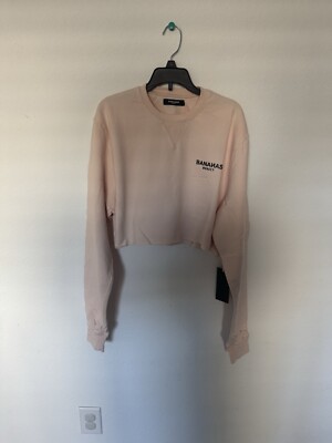 Bananas Monkey Ice Pink Women s Crop Size-L/XL