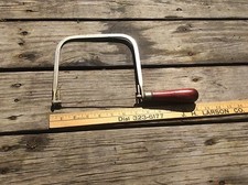 Vintage Parker Line No. 85 Hand Saw , Made In USA, Red ,Wood Handle