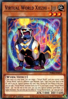 YGO-4x-Near Mint-Virtual World Xiezhi - Jiji - PHRA-EN012 - Common - 1st Edition