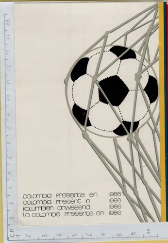VINTAGE STICKER STICKER kleber FOOTBALL SOCCER 1986 COLOMBIA PRESENT
