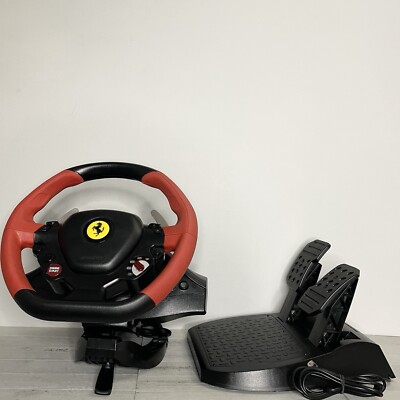 Thrust Master Ferrari 458 Spider Racing Steering Wheel/Pedals Xbox