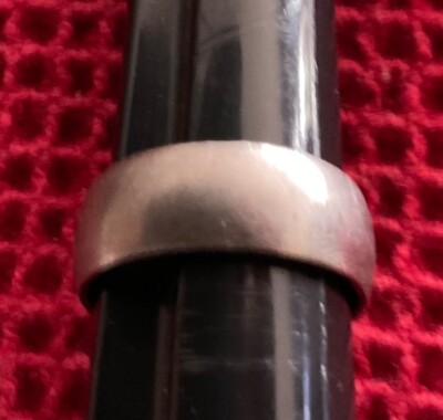 TITANIUM WIDE BAND RING SZ 9 5/6  wide MINT CONDITION