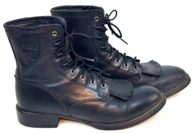 Ariat Heritage Lacer Boots 33501 Black Womens Lace Up Equestrian  Westren