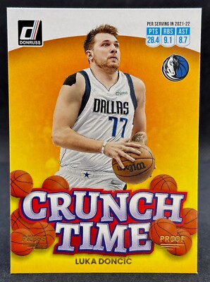 2022-23 Donruss Luka Doncic Gold Press Proof Crunch Time #1  