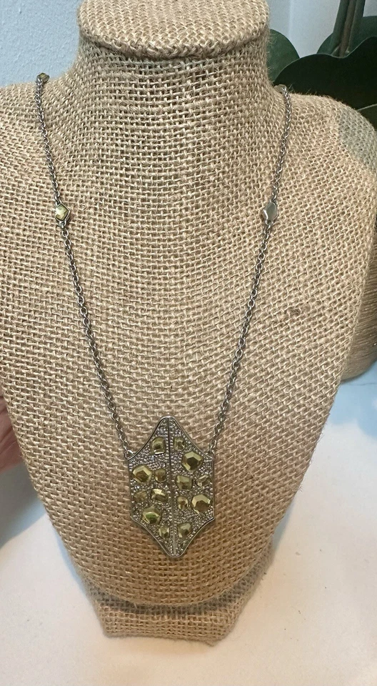 Collar Rebecca Minkoff Tono Plata con Colgante con Cristal Color Oro Amarillo Foto 2 de 4