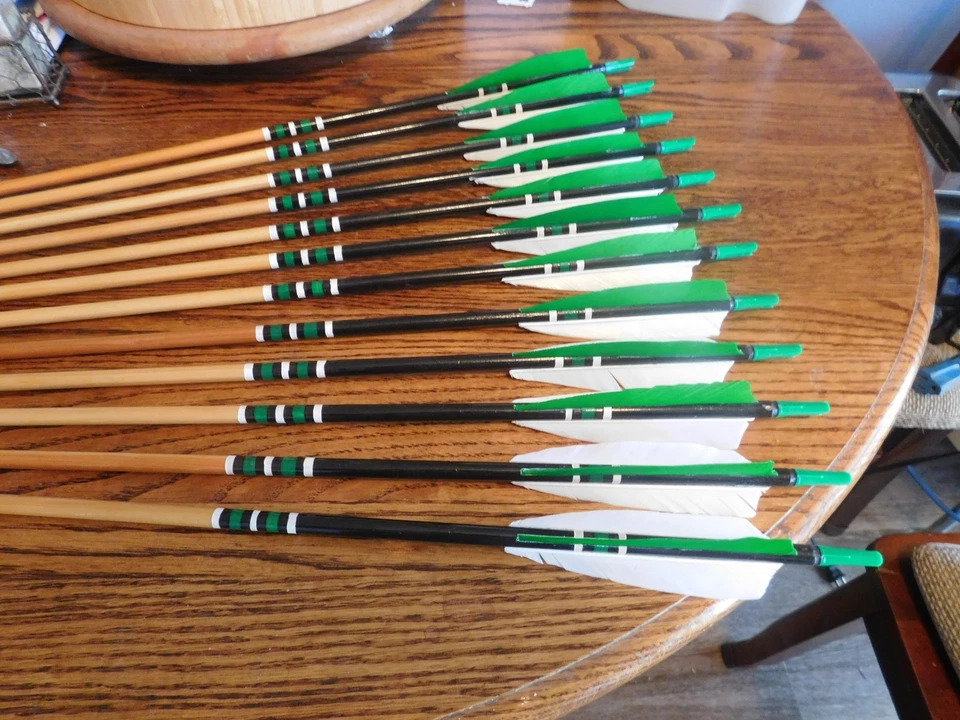 One Dozen New Matching Cedar Arrows - Image 2 of 4