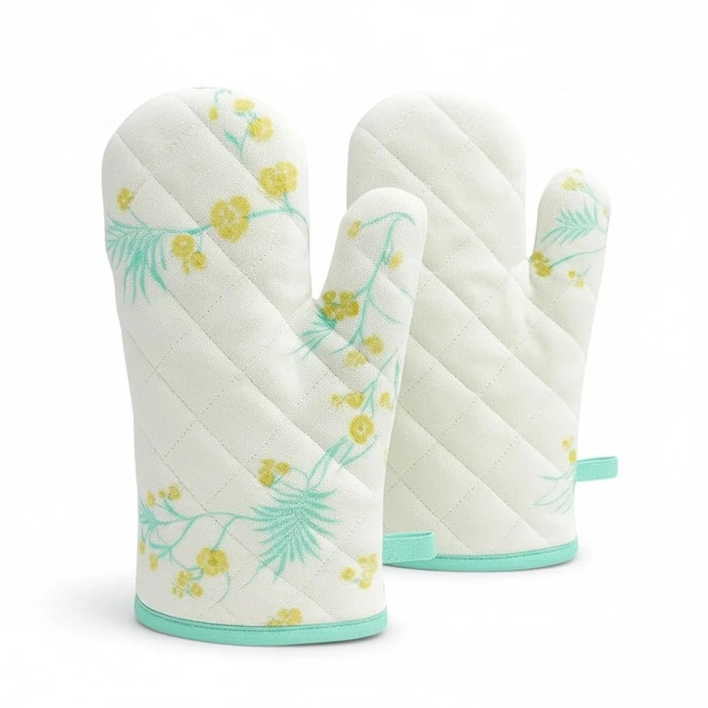 Oven Mitts (Set of 2) | Heat Resistant Oven Gloves Kitchen,Safe for Baking, B...